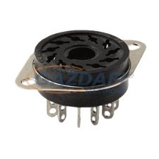 Finder 90.13 NYÁK foglalat szerelőfüllel, forrasztható kivezetésekkel, 11 pin villanyszerelés