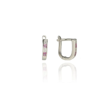 Fine Silver AG121046 - Ezüst francia záras női fülbevaló pár fülbevaló