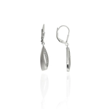 Fine Silver AG122287 - Ezüst hagyományos záras beakasztós női fülbevaló pár fülbevaló