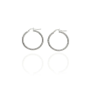 Fine Silver AG124021 - Ezüst karika fülbevaló pár sorompó zárral