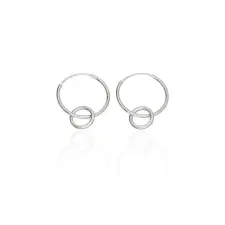 Fine Silver AG124871 - Ezüst karika fülbevaló pár fülbevaló