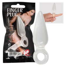  Finger Plug - análujj dildó (áttetsző) anál