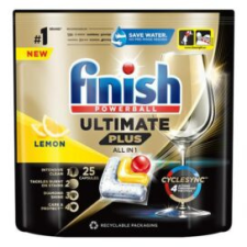 Finish Mosogatógép tabletta FINISH Ultimate Plus Allin1 Lemon 25 darab/doboz tisztító- és takarítószer, higiénia
