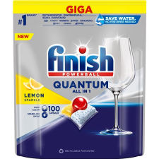 Finish Quantum All in 1 Lemon Sparkle 100 db tisztító- és takarítószer, higiénia