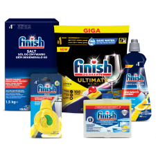 Finish Ultimate All in One csomag tisztító folyadékkal, 100db kapszulával tisztító- és takarítószer, higiénia