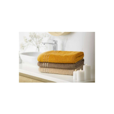  Fiore csíkos törölköző Mustársárga 50x90 cm lakástextília