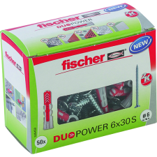 Fischer DŰBEL 6X30MM 50 DB CSAVARRAL "DUOPOWER" FISCHER barkácsolás, csiszolás, rögzítés