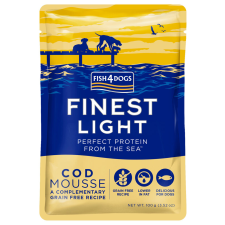  FISH4DOGS Finom zacskós eledel kutyáknak 99 % tőkehal 100 g jutalomfalat kutyáknak