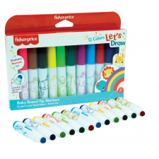 Fisher-Price Let's Draw kimosható filctoll 12 db-os filctoll, marker