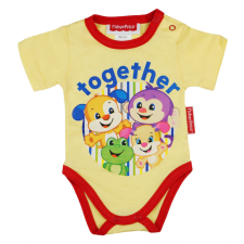 Fisher Price rövid ujjú baba body sárga kombidressz, body