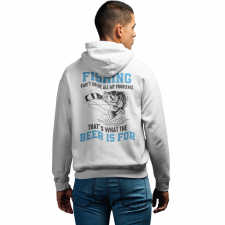 Fishing can't solve all my problem - Unisex Zipzáros Pulóver női pulóver, kardigán