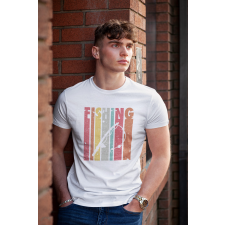  Fishing color férfi fehér póló egyedi ajándék