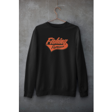  Fishing Forever unisex pulóver fekete egyedi ajándék