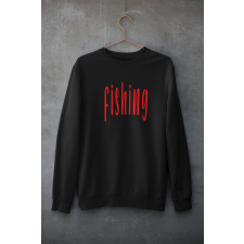  Fishing unisex pulóver fekete egyedi ajándék