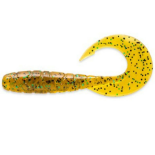 FISHUP_MIGHTY GRUB 4.5" (4PCS.), #036 - CARAMEL/GREEN & BLACK horgászkiegészítő