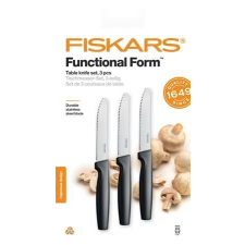 FISKARS Késkészlet, asztali, 12 cm, FISKARS "Functional Form" fekete kés és bárd