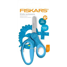 FISKARS Olló, iskolai, 13 cm, FISKARS "Glitter Kids", kék olló