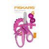 FISKARS Olló, iskolai, 13 cm, FISKARS "Glitter Kids", rózsaszín