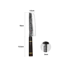 Fissman Nakiri kés Fissman-Kensei Bokuden, AUS-8 acél, 18 cm, ezüst/barna kés és bárd