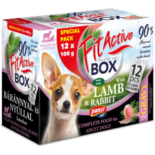  FitActive Fit-a-Box alutasakos kutyatáp - bárány & nyúl 12 x 100 g kutyaeledel