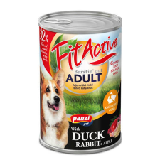 FitActive konzerv Adult - nedveseledel (kacsa-nyúl) felnőtt kutyák részére (1240g) kutyaeledel