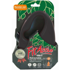 FitActive Panzi Fit Active automata póráz 5 m szalagos M black nyakörv, póráz, hám kutyáknak