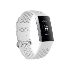  Fitbit Charge 3/4 szíjak - fehér, fehér, lyukacsos, S, szilikon okosóra kellék