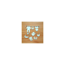  Fiú babás chipboard készlet, nagy. 1-10 cm dekorációs kellék