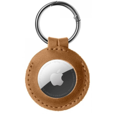 Fixed AirTag bőr tok karabinerrel barna tok és táska