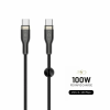 Fixed Braided Cable USB-C/USB-C, 1,2m, 100W, black