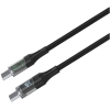 Fixed Cable USB-C to USB-C, PD, 1,2m, USB 2.0, 100W, fekete (FIXDD-CC12-BK)