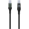 Fixed Cable USB-C/USB-C kábel kijelzővel és PD támogatással, 2 m, USB 2.0, 100 W, fekete (FIXDD-CC2-BK)