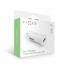Fixed Car charger with USB output, 12W Fehér mobiltelefon kellék