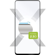 Fixed FullGlue-Cover Honor 20 készülékhez, ragasztás a teljes kijelzőn, fekete mobiltelefon kellék