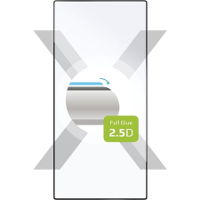 Fixed FullGlue-Cover Samsung Galaxy S24 Ultra-hoz, kijelzőbe épített ujjlenyomat olvasó, fekete mobiltelefon kellék