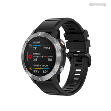 Fixed Garmin QuickFit Szilikon Szíj 22mm - Fekete okosóra kellék