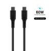 Fixed Liquid Silicone Cable USB-C/USB-C, 0,5m, 60W, black (FIXDLS-CC05-BK)