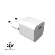 Fixed Mini USB-C Travel Charger 25W, Fehér mobiltelefon kellék