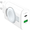 Fixed Power Socket USB-A és USB-C + kihajtható Apple Watch töltő, 33 W, fehér