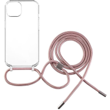 Fixed Pure Neck AntiUV Apple iPhone 15 tok rózsaszín nyakzsinórral tok és táska