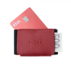 Fixed Real leather Tiny Wallet, red