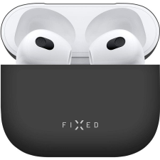 Fixed Silky Apple Airpods 3 fekete tok fülhallgató, fejhallgató tok