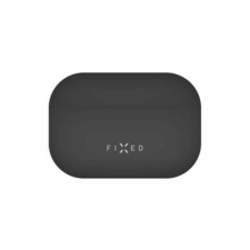 Fixed Silky szilikon tok Apple Airpods Pro fülhallgatóhoz, fekete fülhallgató, fejhallgató tok