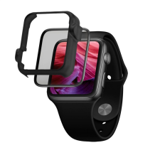Fixed teljes kijelzős üvegfólia applikátorral apple watch 44mm órához, fekete fixg3d-434-bk okosóra kellék