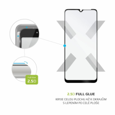 Fixed teljes kijelzős üvegfólia Samsung Galaxy A12 telefonhoz, fekete mobiltelefon kellék