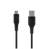 Fixed USB 2.0 hajlékony szilikon kábel USB-C/USB-C 0,3m, fekete FIXDLS-AC03-BK