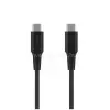 Fixed USB 2.0 hajlékony szilikon kábel USB-C/USB-C 0,3m, fekete (FIXDLS-CC03-BK)