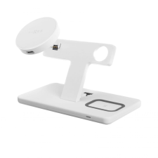 Fixed Vezeték nélküli 3in1 MagSafe töltő állomás - Fehér mobiltelefon kellék