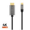 Fixed videó kábel USB-C/HDMI USB-C 3.1 Gen 2 18Gbps HDMI 2.0 4K60Hz 2m, szürke FIXHU-CHDMI-GR