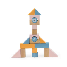 FKP Toys Építőkocka húzogatós kiskocsiban fajáték